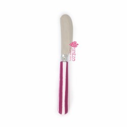 Coltello da burro piccolo a righe fucsia | Gallinasmilza