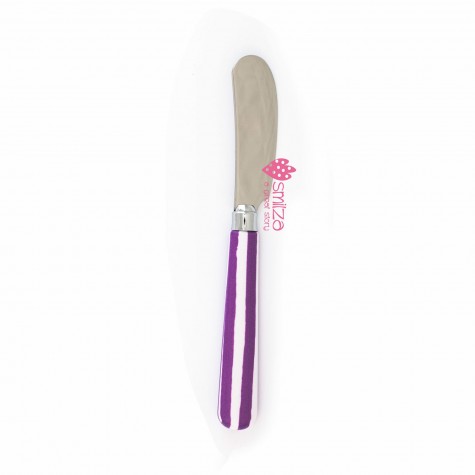 Coltello da burro piccolo a righe viola | Gallinasmilza