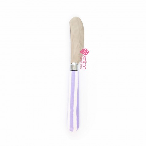 Coltello da burro piccolo a righe lavanda | Gallinasmilza