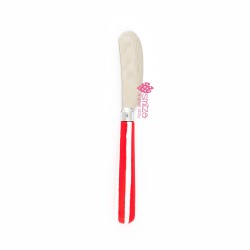 Coltello da burro rosso piccolo a righe | Gallinasmilza