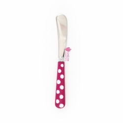 Coltello da burro grande a pois fucsia | Gallinasmilza