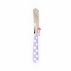 Coltello da burro grande a pois lavanda | Gallinasmilza