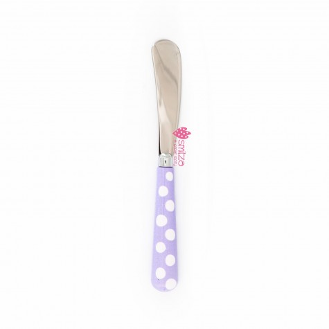 Coltello da burro grande a pois lavanda | Gallinasmilza