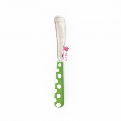 Coltello da burro grande a pois verde | Gallinasmilza
