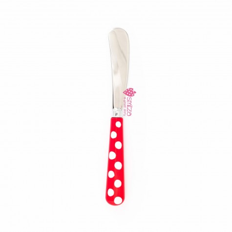 Coltello da burro grande a pois rosso | Gallinasmilza
