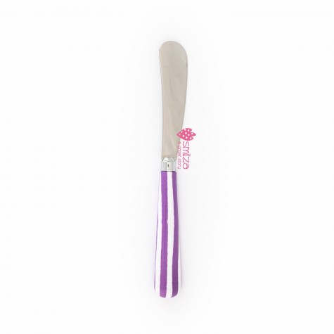 Coltello da burro grande a righe viola | Gallinasmilza