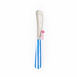 Coltello da burro grande a righe turchese | Gallinasmilza