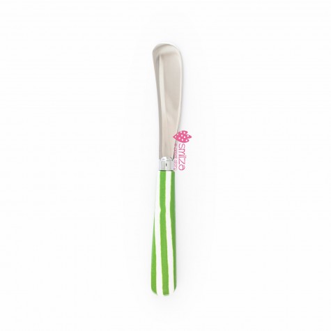 Coltello da burro grande a righe verde | Gallinasmilza