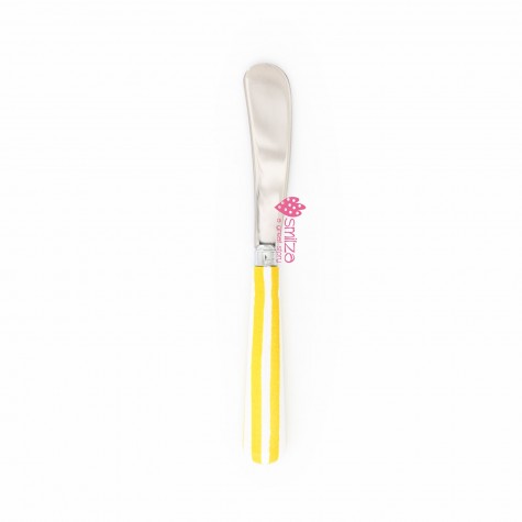 Coltello da burro grande a righe giallo | Gallinasmilza