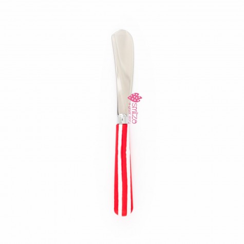 Coltello da burro grande a righe rosso | Gallinasmilza