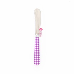 Coltello da burro grande a quadri viola | Gallinasmilza