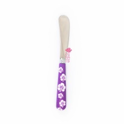 Coltello da burro grande a fiori viola | Gallinasmilza