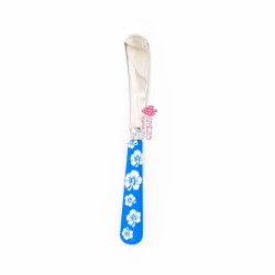 Coltello da burro grande a fiori turchese | Gallinasmilza
