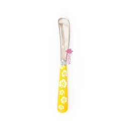 Coltello da burro grande a fiori giallo | Gallinasmilza