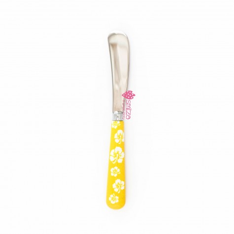 Coltello da burro grande a fiori giallo | Gallinasmilza