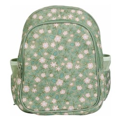 Zainetto grande verde fantasia floreale