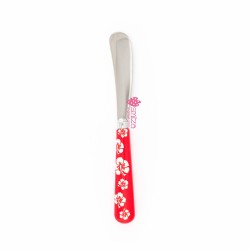 Coltello da burro grande a fiori rosso | Gallinasmilza