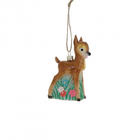 Decorazione a forma di Bambi coi fiori