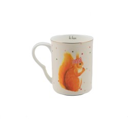 Tazza mug in porcellana fantasia scoiattolo festoso 350 ml