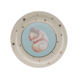 Piattino da dessert in porcellana con topina | Yvonne Ellen