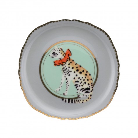 Piattino da dessert in porcellana con leopardo | Yvonne Ellen