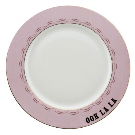 Piatto piano in porcellana Ooh La La | Yvonne Ellen