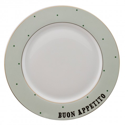 Piatto piano in porcellana Buon Appetito | Yvonne Ellen