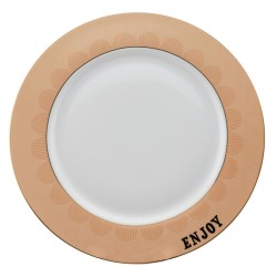 Piatto piano in porcellana Enjoy | Yvonne Ellen