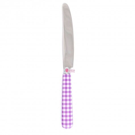 Coltello da tavola a quadri - viola