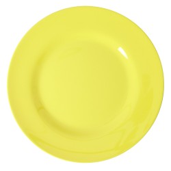 Piatto piano in melamina gialla