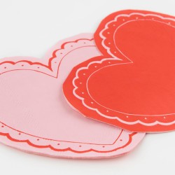Tovaglioli di carta a forma di cuore fantasia smerlata 2