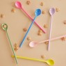 Set cucchiaini lunghi in melamina colori assortiti