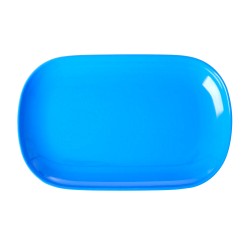 Piatto ovale in melamina azzurra