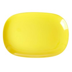 Piatto ovale in melamina gialla