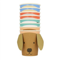 Bicchieri di carta design cuccioli di cane 2