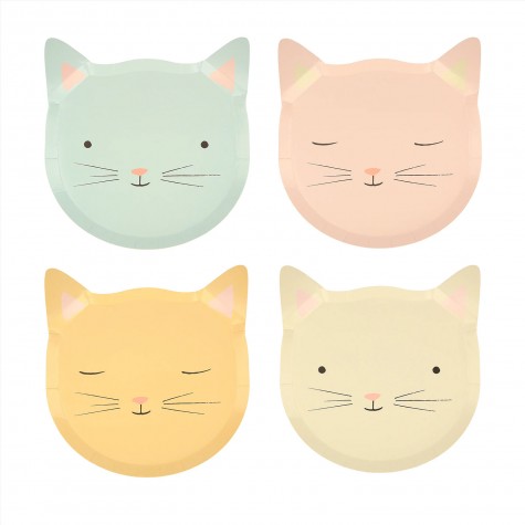 Piatti di carta fantasia gattino