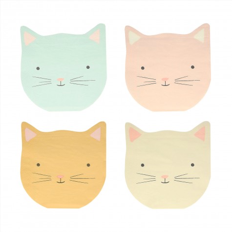 Tovagliolini di carta - Gattini colori assortiti
