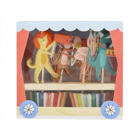 Kit per cupcake fantasia parata di animali