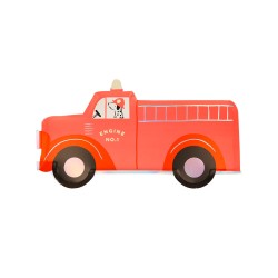 Piatti di carta fantasia camion dei pompieri