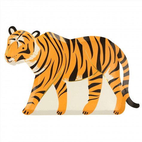 Piatti di carta fantasia tigre