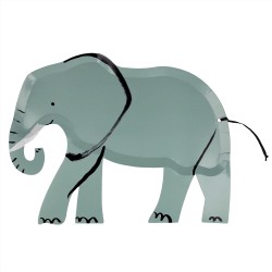 Piatti di carta a forma di elefante