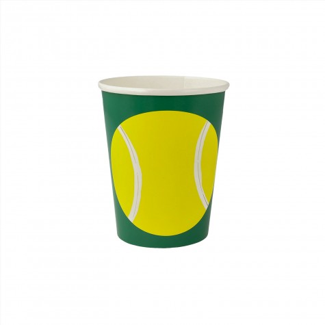 Bicchieri di carta fantasia Tennis Bicchieri di carta fantasia Tennis