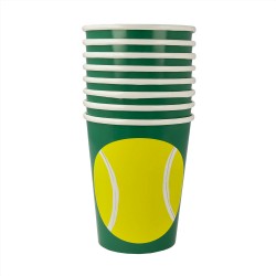 Bicchieri di carta fantasia Tennis 2