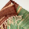 Tappeto rettangolare a righe in cotone