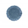 Tovaglietta sottopiatto circolare in rafia blu