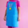 Grembiule azzurro con scritta e Smile