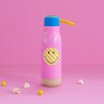 Borraccia in acciaio inox con scritta e Smile