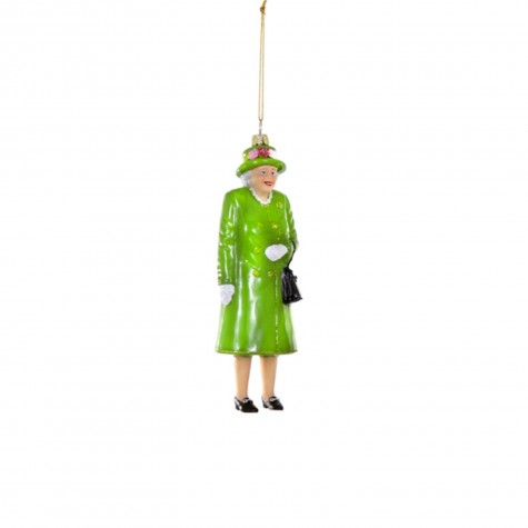Decorazione a forma di Regina Elisabetta verde