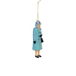 Decorazione a forma di Regina Elisabetta azzurra