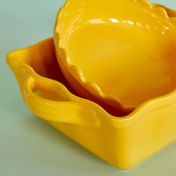 Teglia da forno rettangolare in gres giallo 2